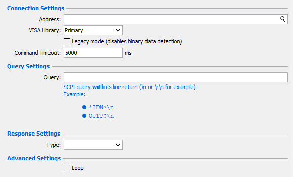 SCPI test action