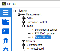 Driver Wizard plug-in location in IQSTAR