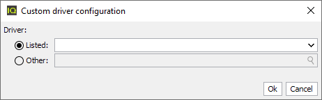 Driver options of IQSTAR Custom Drivers
