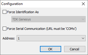 Driver options of TDK Generic Power Supplies