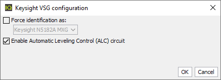 Driver options of Keysight VSG