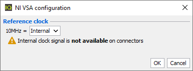 Driver options of National Instruments PXIe VSA